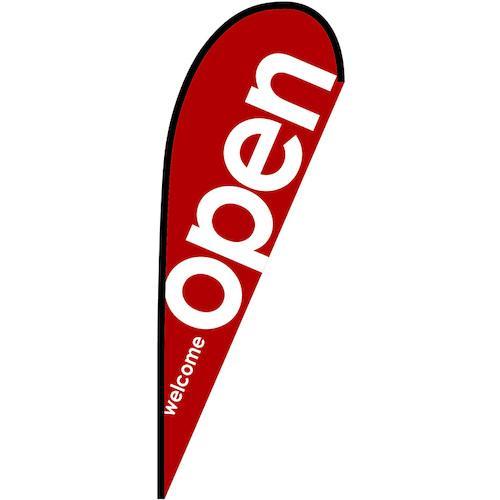 グリーンクロス のぼり Pバナー大 open 赤 No.64308 W1250×H3300 ( 63...