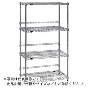 TRUSCO スチール製メッシュラック W905XD305XH1838 4段  バックバー付 ( TME-BB-6334 ) トラスコ中山(株)｜orangetool