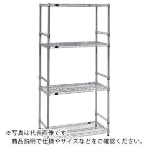 TRUSCO スチール製メッシュラック W1205XD305XH1533 4段  サイドバー付 ( TME-SDB-5434 ) トラスコ中山(株)｜orangetool