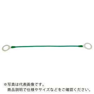 HIーLEAD 被覆付アースボンド R5.5 M16×200L 端子保護キャップ付(緑) ( EBC-R5.5-16-200-GR )【10本セット】｜orangetool