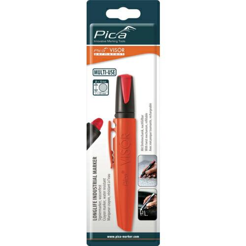 ピカマーカー パーマネントマルチマーカー&quot;VISOR&quot;  赤 ブリスターパック ( 99040SB0...