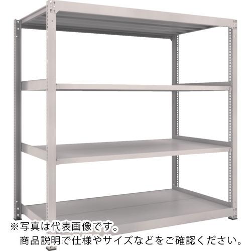 TRUSCO スチールラック M3型中量棚 1800×1121×H2100 4段 単体 ネオグレー ...