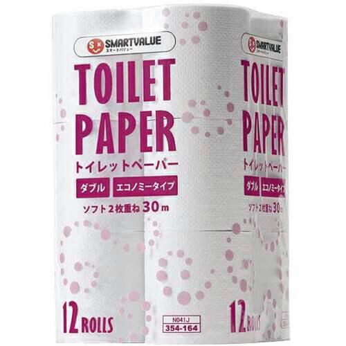 SV 354399)トイレットペーパーE ダブル96個 ( N041J-8P ) プラス(株) (メ...