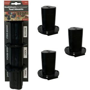 ステルスマウント ツールマウントミルウォーキーM12用ステルスマウント(3個入り)ブラック  ( TM-MW12-BLK-3 ) StealthMounts社｜orangetool