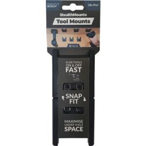 ステルスマウント ツールマウントボッシュ18V用(4個入り)ブラック  ( TM-BO18-BLK-4 ) StealthMounts社｜orangetool