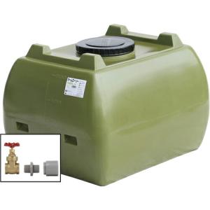 SUIKO ホームローリータンク500 オリーブ ドレンバルブセット(25A)付 ( HLT-500(OD)+VALVE-SET25A ) スイコー(株) (メーカー取寄)｜ORANGE TOOL TOKIWA