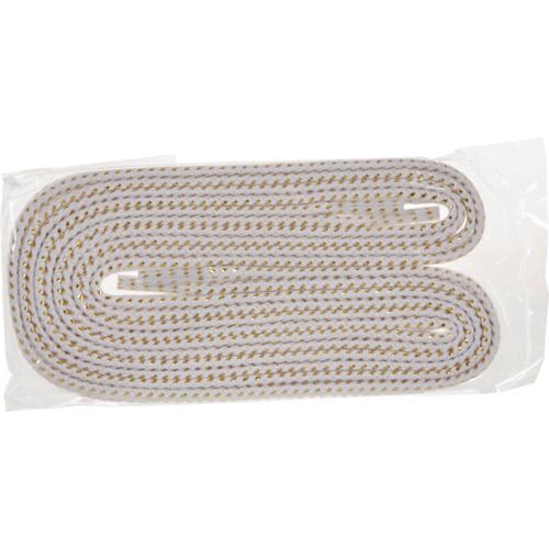 TRUSCO 一発判明カラフル靴ひも 120cm 白(ゴールドラメ) ( SKH-G-W )