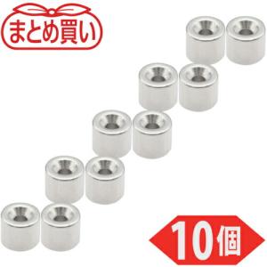 TRUSCO まとめ買い ネオジム丸形磁石 皿ねじ穴付 外径6MM×5MM M1.6 10個入 ( T06R05-M1.6-10P )｜orangetool