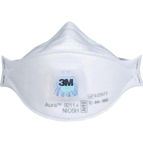 3M Aura 折りたたみ式防護マスク 9211+ N95 10枚/1箱 ( 9211 AURA N...
