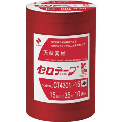 ニチバン 着色セロテープ NO.430 赤 15mmX35m ( CT4301-15 )