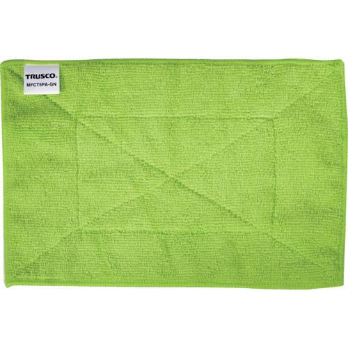 TRUSCO マイクロファイバーカラー雑巾180x280 5枚入 グリーン ( MFCT5PA-GN...