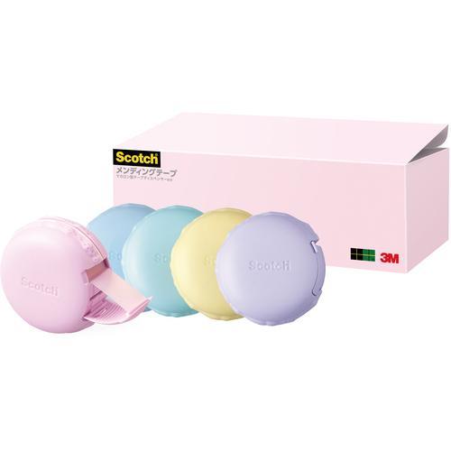 3M スコッチ メンディングテープ マカロン型テープディスペンサー付き アソートパック 810 MC...