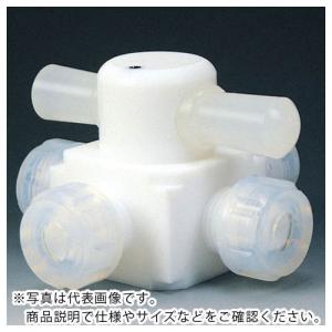 フロンケミカル フッ素樹脂(PTFE)四方バルブ圧入型 φ12 ( NR0005-004 ) (株)フロンケミカル (メーカー取寄)｜orangetool