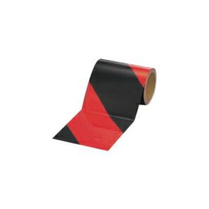 ユニット 蛍光反射テープ 橙/黒 橙部反射 150mm幅×10m巻 ( 864-65 ) ユニット(...