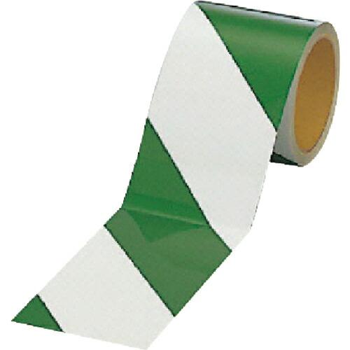 ユニット 反射トラテープ ポリエステル樹脂フィルム緑/白 90mm幅×10m ( 374-15 ) ...