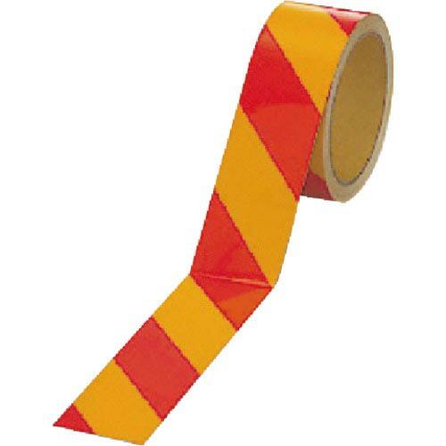 ユニット 反射トラテープ ポリエステル樹脂フィルム赤/黄 45mm幅×10m ( 374-17 ) ...