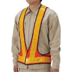 ユニット 反射ベスト 誘導員(Lサイズ) 胴囲100~112cm ( 379-55 ) ユニット(株) (メーカー取寄)｜orangetool