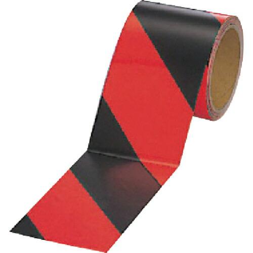 ユニット 蛍光反射テープ 橙/黒 橙部反射 90mm幅×10m巻 ( 864-64 ) ユニット(株...