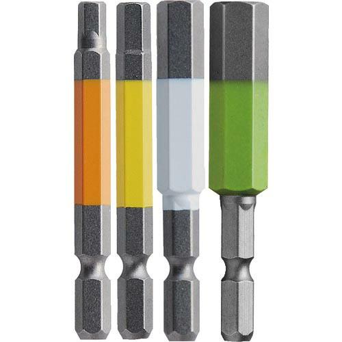 アネックス 六角レンチカラービット 4本組 全長65mm ( ACHX4-65L ) (株)兼古製作...