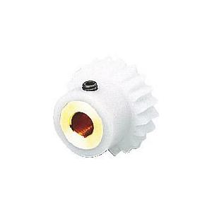 KG ウォームホイール  モジュール1.0 ポリアセタール(白) 黄銅ブッシュ入り(C3604B) ...