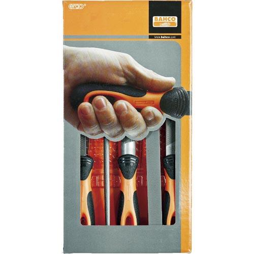 BAHCO ヤスリセット 荒目&amp;中目 刃長200mm 5本 ( 1-478-08-1-2 ) スナッ...