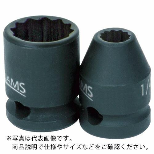 WILLIAMS インパクト用ソケット 3/8 12角 対辺寸法19mm ( JHW36619 ) ...
