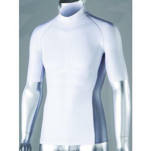 【SALE価格】おたふく 冷感・消臭 パワーストレッチ半袖ハイネックシャツ ホワイト S ( JW-...