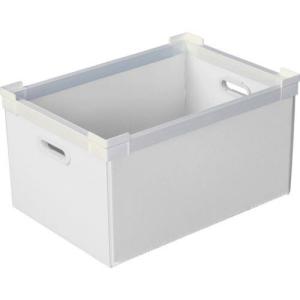 KUNIMORI プラダン NSコンテナ 40L(SWコーナー)ホワイト ( 78100-NS40L-WH ) (株)国盛化学｜orangetool