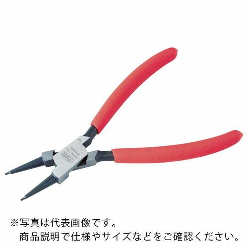 TONE スナップリングプライヤ(ストレートタイプ 穴用) 全長225mm リング使用範囲40~10...