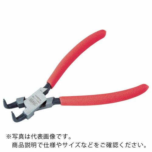 TONE スナップリングプライヤ(ベントタイプ 穴用) 全長210mm リング使用範囲40~100m...