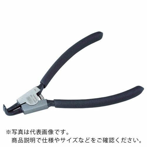 TONE スナップリングプライヤ(ベントタイプ 軸用) 全長130mm リング使用範囲10~25mm...