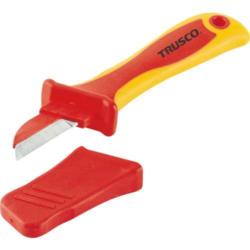 TRUSCO 絶縁電工ナイフ(プラスチックコーティングタイプ) 200mm ( TZEN-200C ...