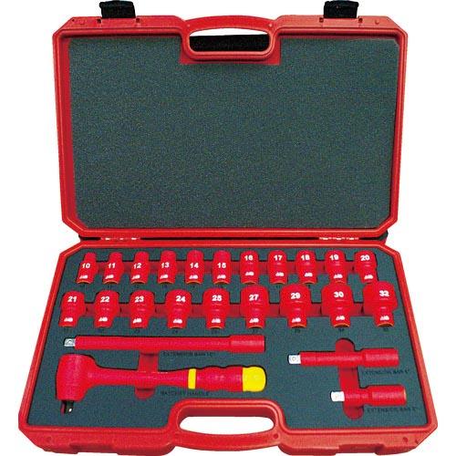 TRUSCO 絶縁ソケットレンチセット(6角タイプ)差込角12.7mm ( TZSW4-24S ) ...