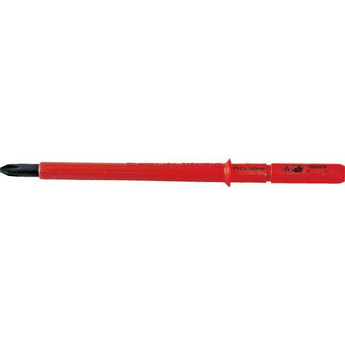 TRUSCO 【売切廃番】 絶縁差替式ドライバー(マグネット入り) (+NO.2X100mm) ( ...
