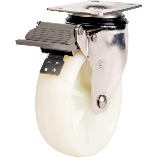 SAMSONG ステンレス用キャスター 自在 ナイロン車125mm ブレーキ付 ( TP5150-N...