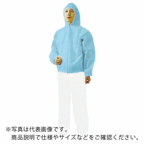 TRUSCO 不織布使い捨て保護服フード付ジャンバー Sサイズ ブルー ( TPC-F-S-B ) ...