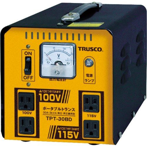 TRUSCO ポータブルトランス 30A 3kVA 降圧・昇圧兼用型 ( TPT-30BD ) トラ...