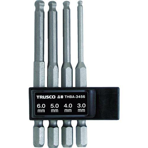 TRUSCO ボールポイント六角ビット4本組セット ( THBA-3456 ) トラスコ中山(株)