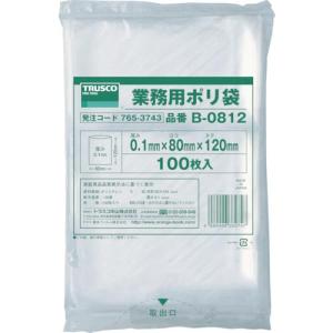 TRUSCO 厚手ポリ袋 縦120X横80Xt0.1 透明 (100枚入) ( B-0812 ) トラスコ中山(株)｜orangetool