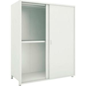 TRUSCO ( トラスコ中山 )　Ｍ２型棚　背板・側板・引違扉付　Ｗ１２００ＸＤ５９５　３段 ( M2-6463-SGK )