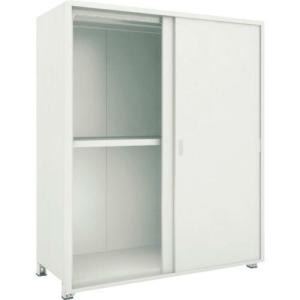 TRUSCO ( トラスコ中山 )　Ｍ３型棚　背板・側板・引違扉付　Ｗ１５００ＸＤ５７１　３段 ( M3-6563-SGK )