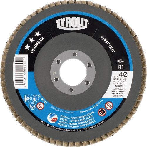 TYROLIT フラップディスク ファストカット 125mm #40 ( 160254 )【10枚セ...