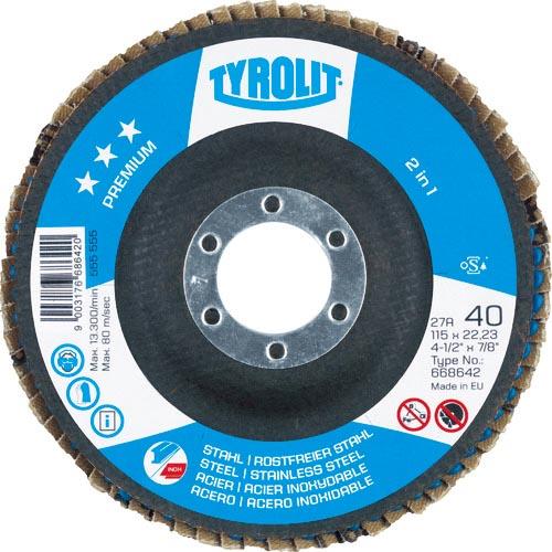 TYROLIT 【売切廃番】 フラップディスク プレミアムタイプ 125mm #40 ( 66869...