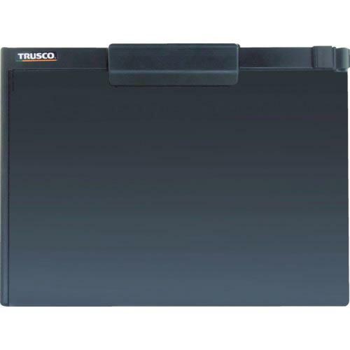 TRUSCO ペンホルダー付クリップボード(マグネット付) A4横 黒 ( TCBM-A4S-BK ...