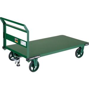 TRUSCO 鋼鉄製運搬車 1400X750 Φ200鋳物車輪 Lストッパー付 ( OH-1LSS ) トラスコ中山(株)｜orangetool