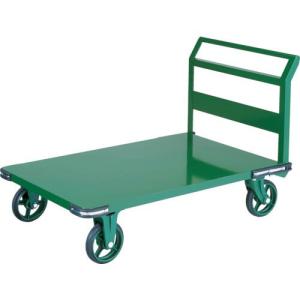 TRUSCO 鋼鉄製運搬車 1200X750 ハンドル側自在車 鋳物車輪 ( OH-1R ) トラスコ中山(株)｜orangetool