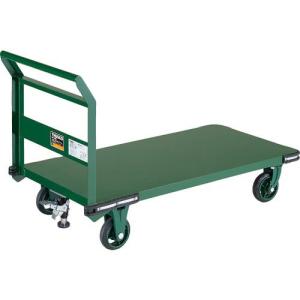 TRUSCO 鋼鉄製運搬車 1200X600 Φ150鋳物車輪 Lストッパー付 ( OH-2LSS ) トラスコ中山(株)｜orangetool