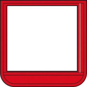 TRUSCO ポケット胸章赤・軟質ビニール・60×60mm ( T368-15 ) トラスコ中山(株)｜orangetool