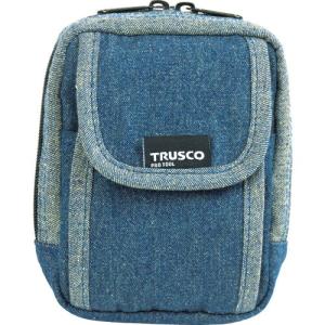 TRUSCO デニム携帯電話用ケース 2ポケット ブルー ( TDC-H101 ) トラスコ中山(株)｜orangetool