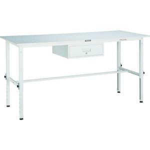 TRUSCO 軽荷重作業台高さ調節式(150kg)AEM型 900X600XH650~950 1段引出付 ホワイト色 ( AEM-0960F1 W ) トラスコ中山(株)｜orangetool